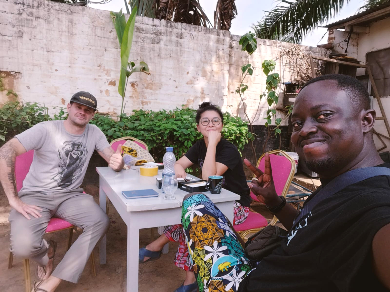 Takeuchi, Peet and Kakinda in preparation at Atelier Picha 2024