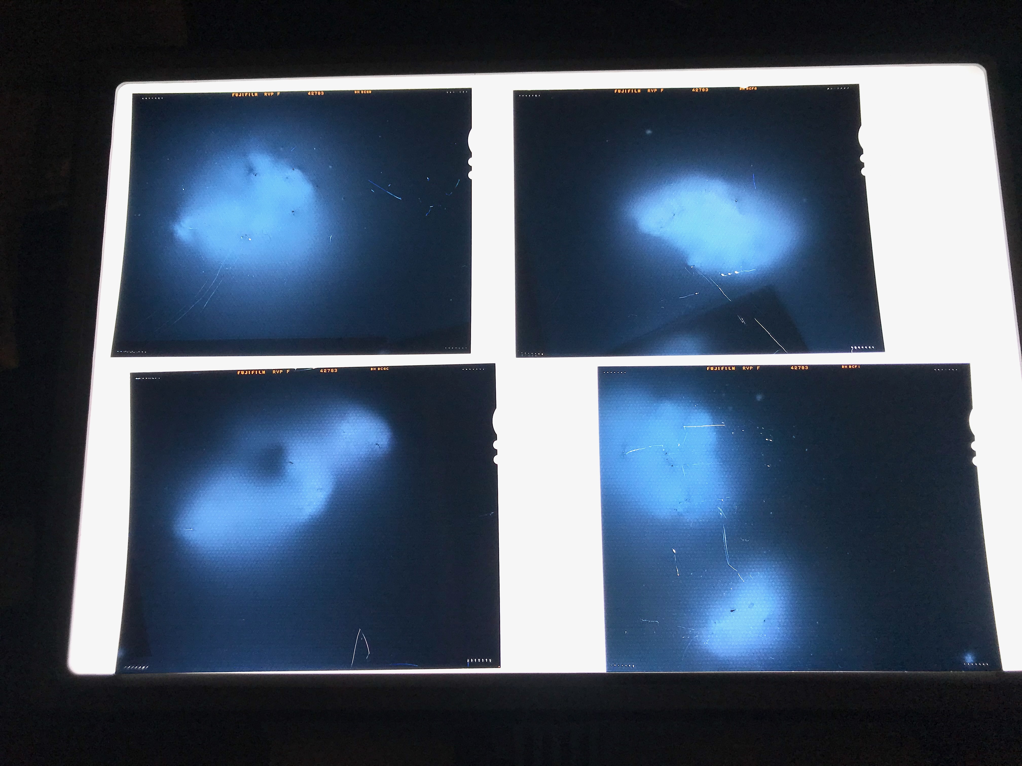 Toshie Takeuchi, autoradiography of uranium samples, slides group 2